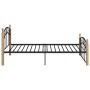 Estructura de cama metal y madera maciza de roble 100x200 cm de vidaXL, Camas y somieres - Ref: Foro24-324926, Precio: 130,99...