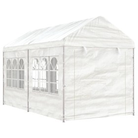 Cenador con techo polietileno blanco 4,46x2,28x2,69 m de vidaXL, Carpas y cenadores - Ref: Foro24-3155478, Precio: 211,99 €, ...