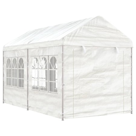 Pavillon mit weißem Polyethylendach 4,46 x 2,28 x 2,69 m von vidaXL, Zelte und Pavillons - Ref: Foro24-3155478, Preis: 224,07...