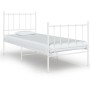 Estructura de cama de metal blanco 90x200 cm de vidaXL, Camas y somieres - Ref: Foro24-324947, Precio: 76,38 €, Descuento: %