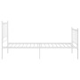 Estructura de cama de metal blanco 90x200 cm de vidaXL, Camas y somieres - Ref: Foro24-324947, Precio: 76,38 €, Descuento: %