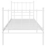 Estructura de cama de metal blanco 90x200 cm de vidaXL, Camas y somieres - Ref: Foro24-324947, Precio: 76,38 €, Descuento: %