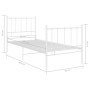 Bettgestell aus weißem Metall, 90 x 200 cm von vidaXL, Betten und Lattenroste - Ref: Foro24-324947, Preis: 76,38 €, Rabatt: %