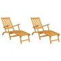 Garden chairs with footrest 2 pcs solid acacia wood by vidaXL, Loungers - Ref: Foro24-3120438, Price: 226,97 €, Discount: %