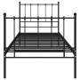 Black metal bed frame 100x200 cm by vidaXL, Beds and slatted bases - Ref: Foro24-324949, Price: 102,99 €, Discount: %