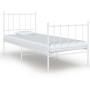 Bettgestell aus weißem Metall, 100 x 200 cm von vidaXL, Betten und Lattenroste - Ref: Foro24-324950, Preis: 77,66 €, Rabatt: %