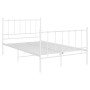 Estructura de cama de metal blanco 120x200 cm de vidaXL, Camas y somieres - Ref: Foro24-324953, Precio: 92,65 €, Descuento: %