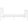 Estructura de cama de metal blanco 120x200 cm de vidaXL, Camas y somieres - Ref: Foro24-324953, Precio: 92,65 €, Descuento: %