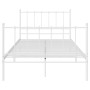 Estructura de cama de metal blanco 120x200 cm de vidaXL, Camas y somieres - Ref: Foro24-324953, Precio: 92,65 €, Descuento: %