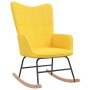 Silla mecedora con reposapiés tela amarillo mostaza de vidaXL, Mecedoras - Ref: Foro24-328025, Precio: 146,12 €, Descuento: %