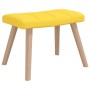 Silla mecedora con reposapiés tela amarillo mostaza de vidaXL, Mecedoras - Ref: Foro24-328025, Precio: 146,12 €, Descuento: %