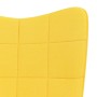 Silla mecedora con reposapiés tela amarillo mostaza de vidaXL, Mecedoras - Ref: Foro24-328025, Precio: 146,12 €, Descuento: %