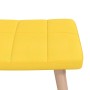 Silla mecedora con reposapiés tela amarillo mostaza de vidaXL, Mecedoras - Ref: Foro24-328025, Precio: 146,12 €, Descuento: %