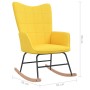 Silla mecedora con reposapiés tela amarillo mostaza de vidaXL, Mecedoras - Ref: Foro24-328025, Precio: 146,12 €, Descuento: %