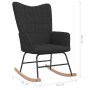 Silla mecedora con reposapiés tela negro de vidaXL, Mecedoras - Ref: Foro24-328024, Precio: 157,49 €, Descuento: %