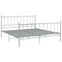 Estructura de cama de metal gris 140x200 cm de vidaXL, Camas y somieres - Ref: Foro24-324957, Precio: 99,99 €, Descuento: %