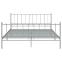 Estructura de cama de metal gris 140x200 cm de vidaXL, Camas y somieres - Ref: Foro24-324957, Precio: 99,99 €, Descuento: %