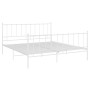 Estructura de cama de metal blanca 160x200 cm de vidaXL, Camas y somieres - Ref: Foro24-324959, Precio: 146,75 €, Descuento: %