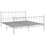 Estructura de cama de metal gris 160x200 cm de vidaXL, Camas y somieres - Ref: Foro24-324960, Precio: 146,99 €, Descuento: %