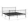 Black metal bed frame 180x200 cm by vidaXL, Beds and slatted bases - Ref: Foro24-324961, Price: 153,25 €, Discount: %