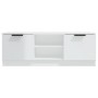 Glossy white plywood TV cabinet 102x35x36.5 cm by vidaXL, TV Furniture - Ref: Foro24-811517, Price: 68,93 €, Discount: %