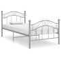 Estructura de cama de metal gris 90x200 cm de vidaXL, Camas y somieres - Ref: Foro24-324990, Precio: 108,99 €, Descuento: %