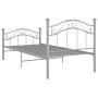 Estructura de cama de metal gris 90x200 cm de vidaXL, Camas y somieres - Ref: Foro24-324990, Precio: 108,99 €, Descuento: %