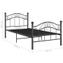 Schwarzer Metallbettrahmen 100x200 cm von vidaXL, Betten und Lattenroste - Ref: Foro24-324991, Preis: 111,73 €, Rabatt: %