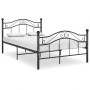 Black metal bed frame 120x200 cm by vidaXL, Beds and slatted bases - Ref: Foro24-324994, Price: 149,94 €, Discount: %