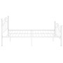 Estructura de cama de metal blanco 120x200 cm de vidaXL, Camas y somieres - Ref: Foro24-324995, Precio: 132,99 €, Descuento: %