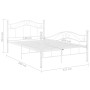 White metal bed frame 120x200 cm by vidaXL, Beds and slatted bases - Ref: Foro24-324995, Price: 132,99 €, Discount: %