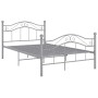 Estructura de cama de metal gris 120x200 cm de vidaXL, Camas y somieres - Ref: Foro24-324996, Precio: 119,51 €, Descuento: %