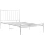 Estructura de cama de metal blanco 100x200 cm de vidaXL, Camas y somieres - Ref: Foro24-325013, Precio: 96,09 €, Descuento: %