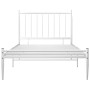 Estructura de cama de metal blanco 100x200 cm de vidaXL, Camas y somieres - Ref: Foro24-325013, Precio: 96,09 €, Descuento: %