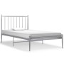 Estructura de cama de metal gris 100x200 cm de vidaXL, Camas y somieres - Ref: Foro24-325014, Precio: 113,10 €, Descuento: %