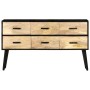 Solid mango wood sideboard 110x33x64 cm by vidaXL, Sideboards - Ref: Foro24-322678, Price: 164,99 €, Discount: %