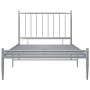 Estructura de cama de metal gris 100x200 cm de vidaXL, Camas y somieres - Ref: Foro24-325014, Precio: 113,10 €, Descuento: %