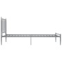 Estructura de cama de metal gris 100x200 cm de vidaXL, Camas y somieres - Ref: Foro24-325014, Precio: 113,10 €, Descuento: %