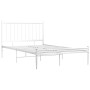 Estructura de cama de metal blanco 120x200 cm de vidaXL, Camas y somieres - Ref: Foro24-325016, Precio: 94,65 €, Descuento: %