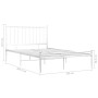 Estructura de cama de metal blanco 120x200 cm de vidaXL, Camas y somieres - Ref: Foro24-325016, Precio: 94,65 €, Descuento: %