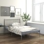 Gray metal bed frame 120x200 cm by vidaXL, Beds and slatted bases - Ref: Foro24-325017, Price: 143,14 €, Discount: %