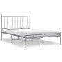 Gray metal bed frame 120x200 cm by vidaXL, Beds and slatted bases - Ref: Foro24-325017, Price: 143,14 €, Discount: %