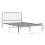 Estructura de cama de metal gris 120x200 cm de vidaXL, Camas y somieres - Ref: Foro24-325017, Precio: 143,03 €, Descuento: %