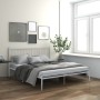 Estructura de cama de metal blanco 140x200 cm de vidaXL, Camas y somieres - Ref: Foro24-325019, Precio: 103,79 €, Descuento: %