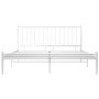 Estructura de cama de metal blanco 140x200 cm de vidaXL, Camas y somieres - Ref: Foro24-325019, Precio: 103,90 €, Descuento: %