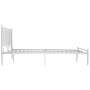 Estructura de cama de metal blanco 140x200 cm de vidaXL, Camas y somieres - Ref: Foro24-325019, Precio: 103,90 €, Descuento: %