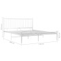 Estructura de cama de metal blanco 140x200 cm de vidaXL, Camas y somieres - Ref: Foro24-325019, Precio: 103,90 €, Descuento: %