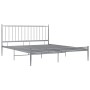 Graues Metallbettgestell 140x200 cm von vidaXL, Betten und Lattenroste - Ref: Foro24-325020, Preis: 139,78 €, Rabatt: %