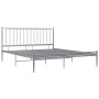 Graues Metallbettgestell 180x200 cm von vidaXL, Betten und Lattenroste - Ref: Foro24-325026, Preis: 179,87 €, Rabatt: %