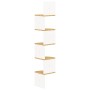 White and oak engineered wood wall corner shelf by vidaXL, Shelves and shelves - Ref: Foro24-326836, Price: 37,93 €, Discount: %